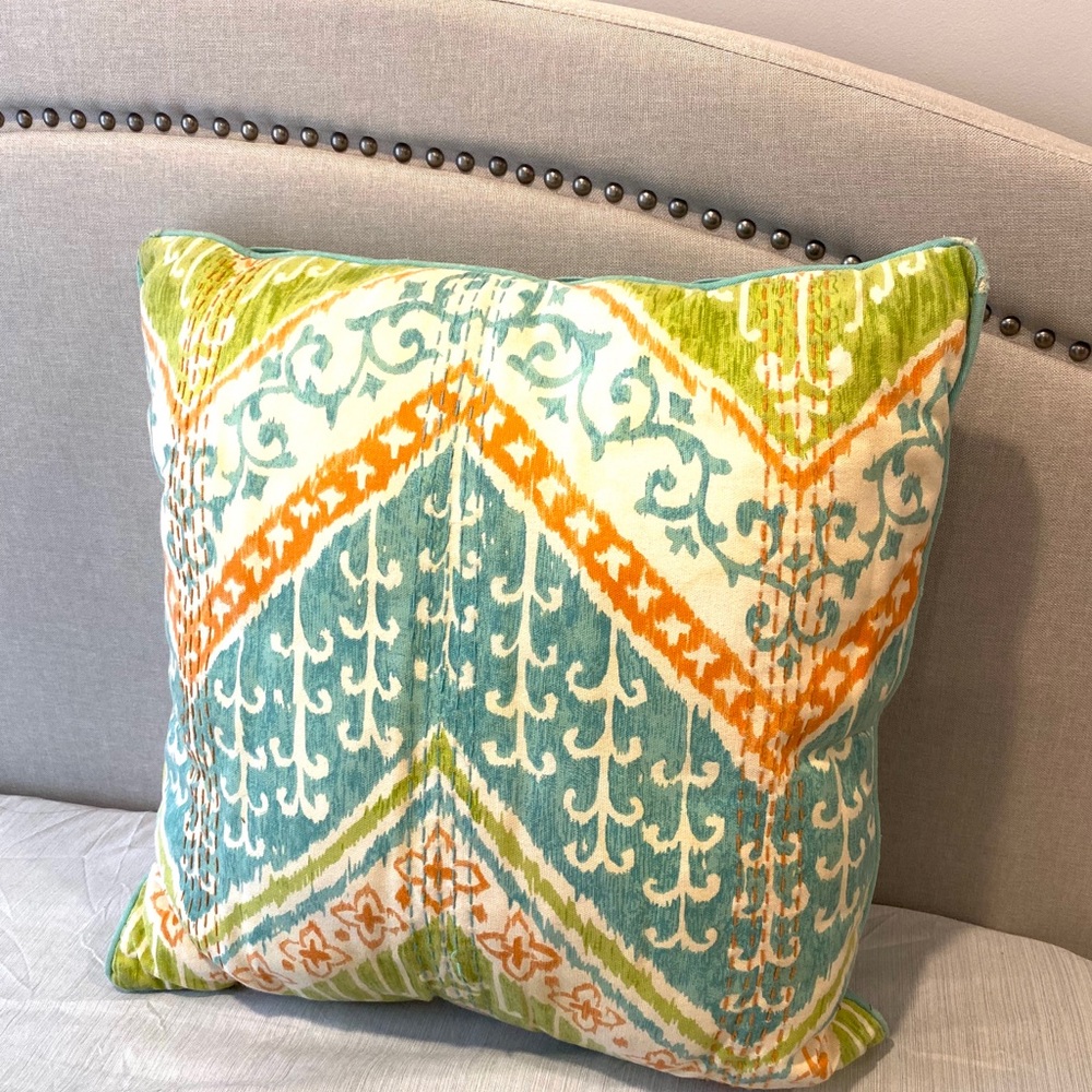 Accent Decorative Patterned Pillow teal